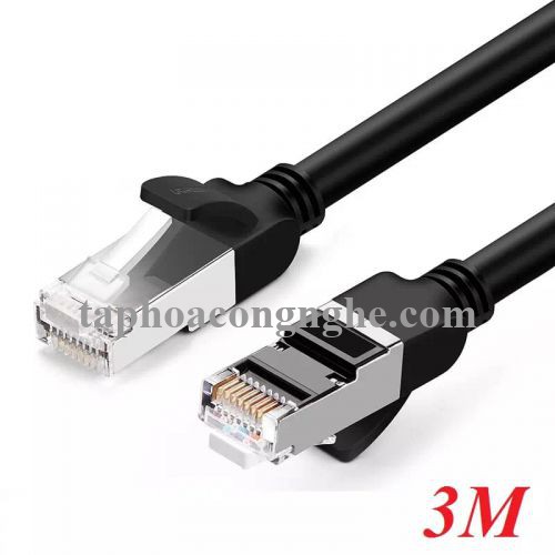 Ugreen 50193 3M màu Đen Dây mạng Lan cat6 Đầu bấm kim loại NW101 30050193